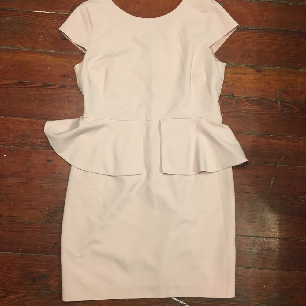 Pink Peplum Cocktail Dress